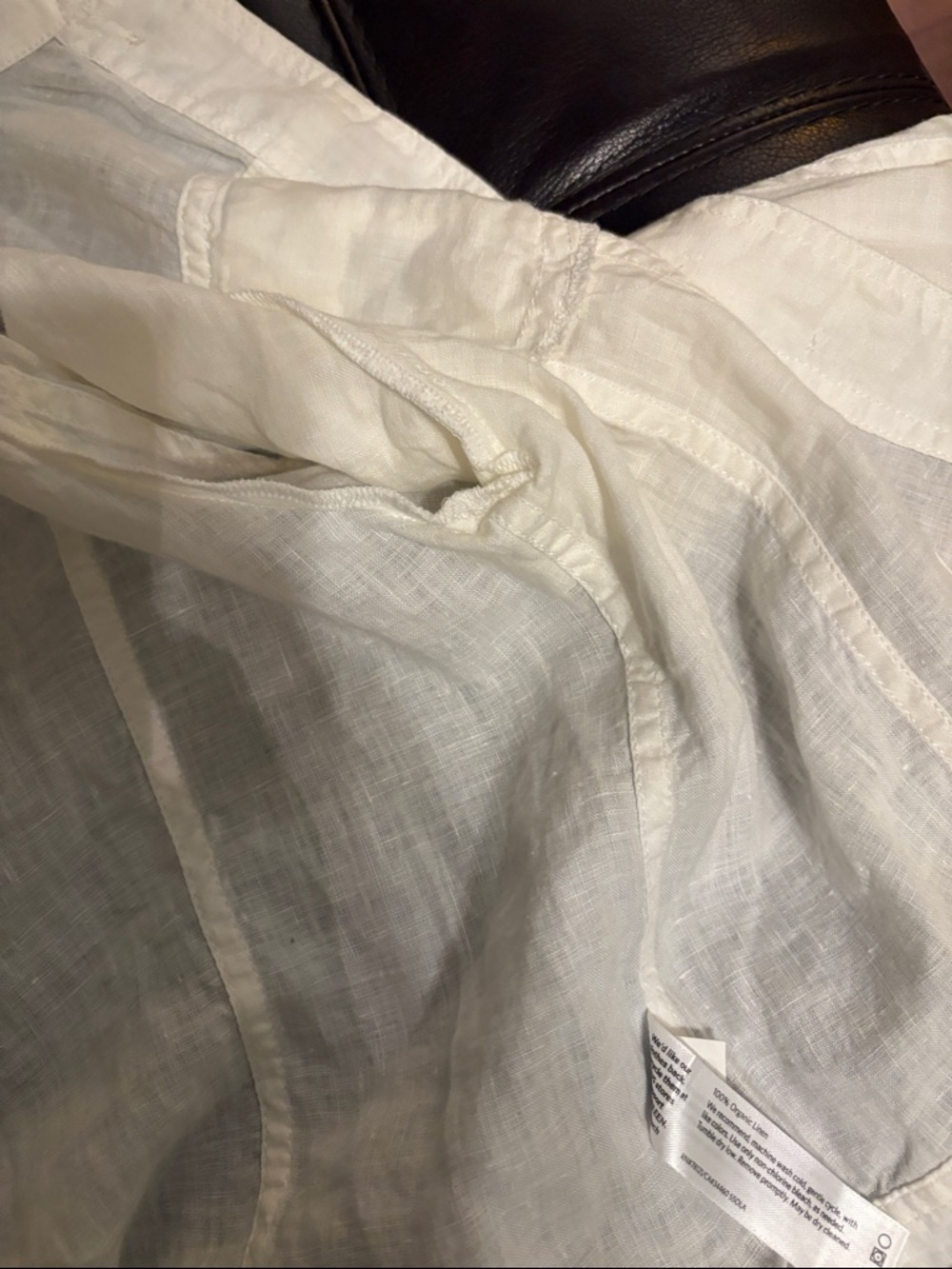 Eileen Fisher Cream Linen Jacket - Picture 9 of 10
